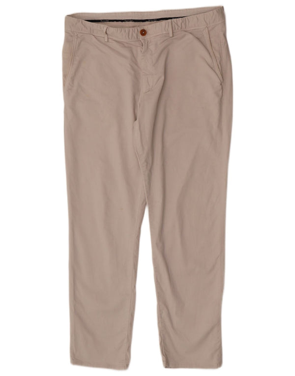 Мужские брюки-чиносы Massimo Dutti Slim Fit EU 44, большие W34 L28, бежевый хлопок