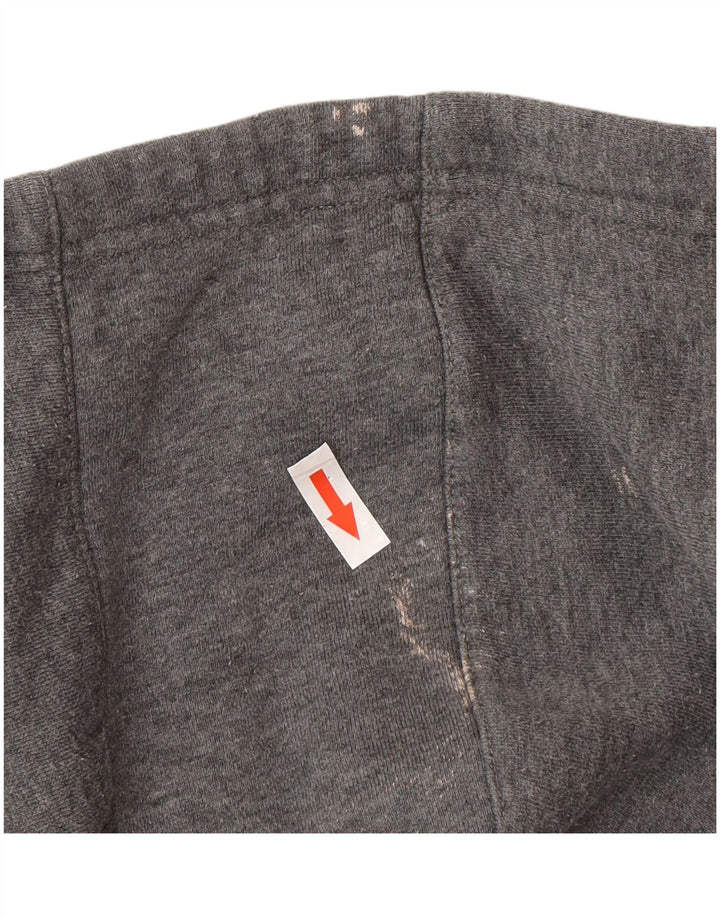 Мужской джемпер с капюшоном Adidas с рисунком, маленький серый, хлопковый