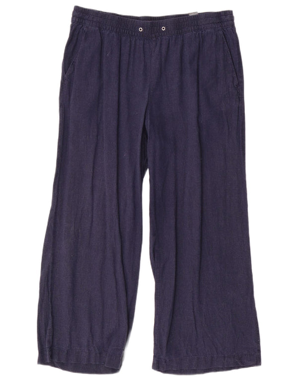 Женские широкие брюки Marks & Spencer UK 16, большие W34 L26, темно-синие