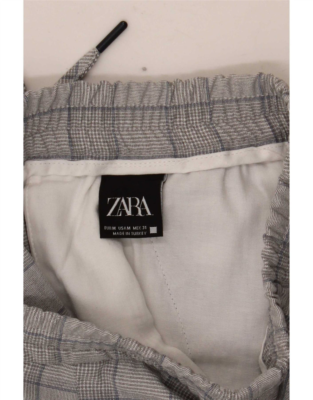 Мужские брюки-чиносы Zara Medium W31 L28 серые с узором "гусиные лапки"