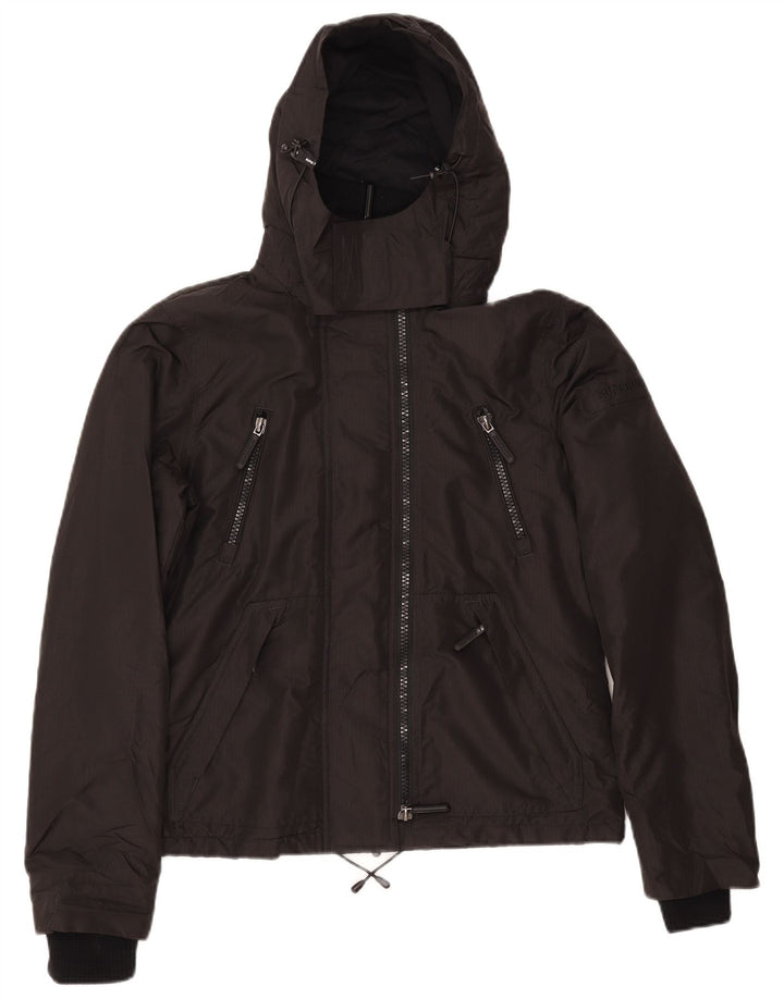 Женская ветровка с капюшоном Superdry UK 12, средний черный