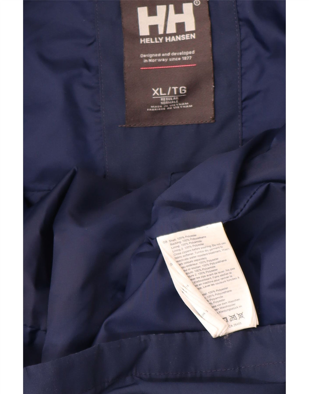 HELLY HANSEN Женский плащ с капюшоном UK 18 XL Темно-синий полиэстер