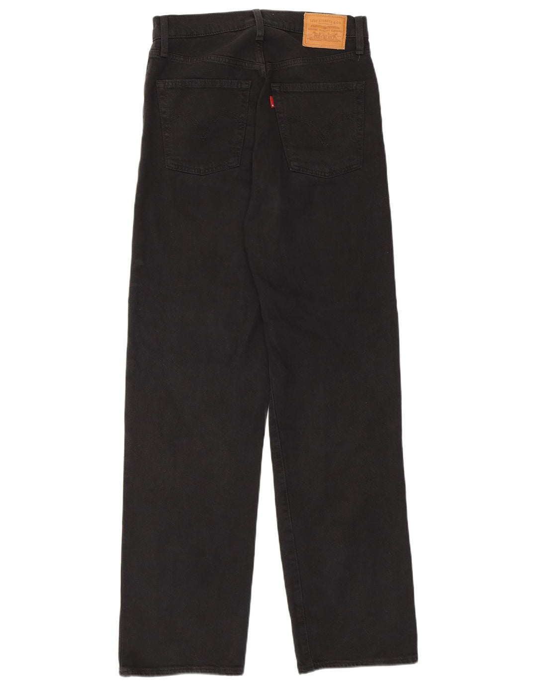 Женские прямые джинсы Levi's Ribcage W27 L29, черный хлопок