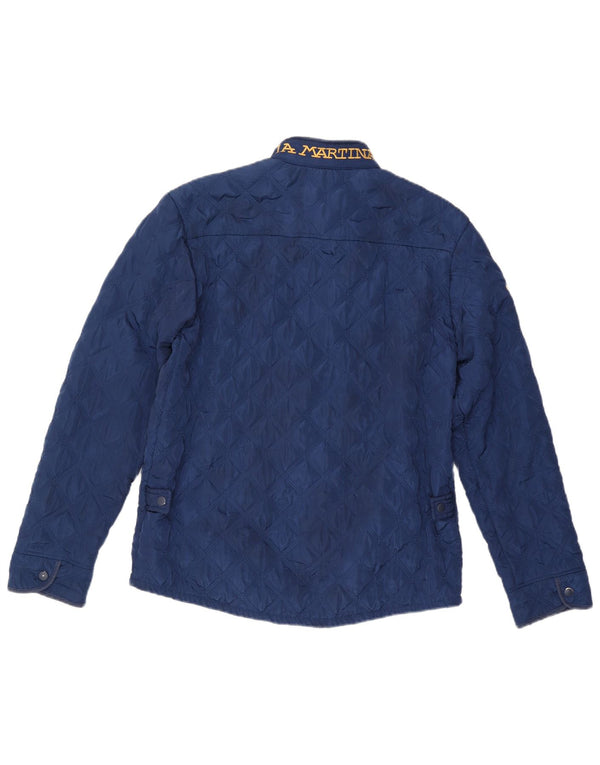 LA MARTINA Женская стеганая куртка с графическим рисунком UK 20 2XL Темно-синий