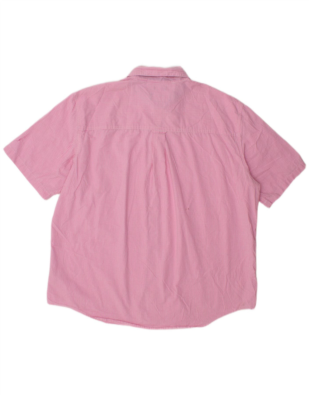Мужская рубашка с коротким рукавом Chaps 2XL, хлопок в розовую клетку