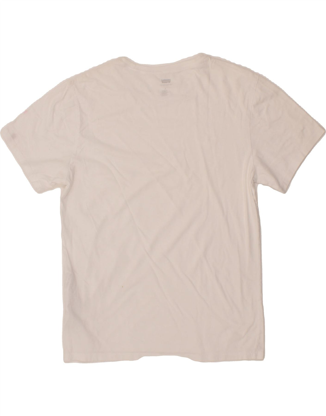 LEVI'S Womens T-Shirt Top UK 14 Large White Cotton Vintage Levi's and Second-Hand Levi's from Messina Hembry 