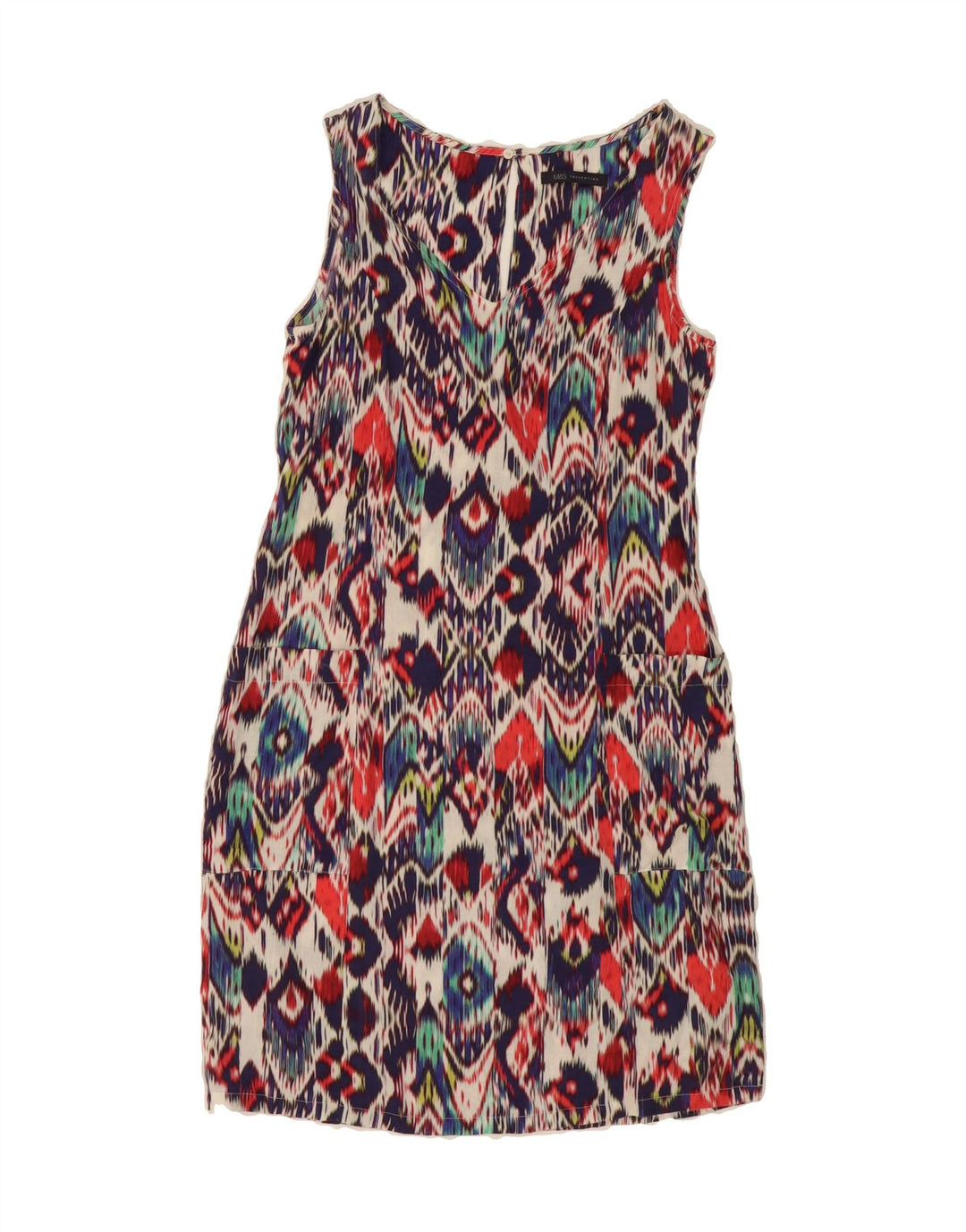 MARKS & SPENCER Womens Sheath Dress UK 8 Small  Multicoloured Ikat Vintage Marks & Spencer and Second-Hand Marks & Spencer from Messina Hembry 