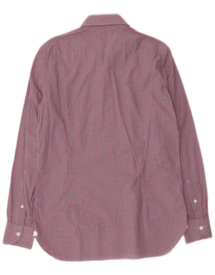 Мужская рубашка BORRELI, размер 39 15 1/2, средний размер, разноцветная клетка, хлопок