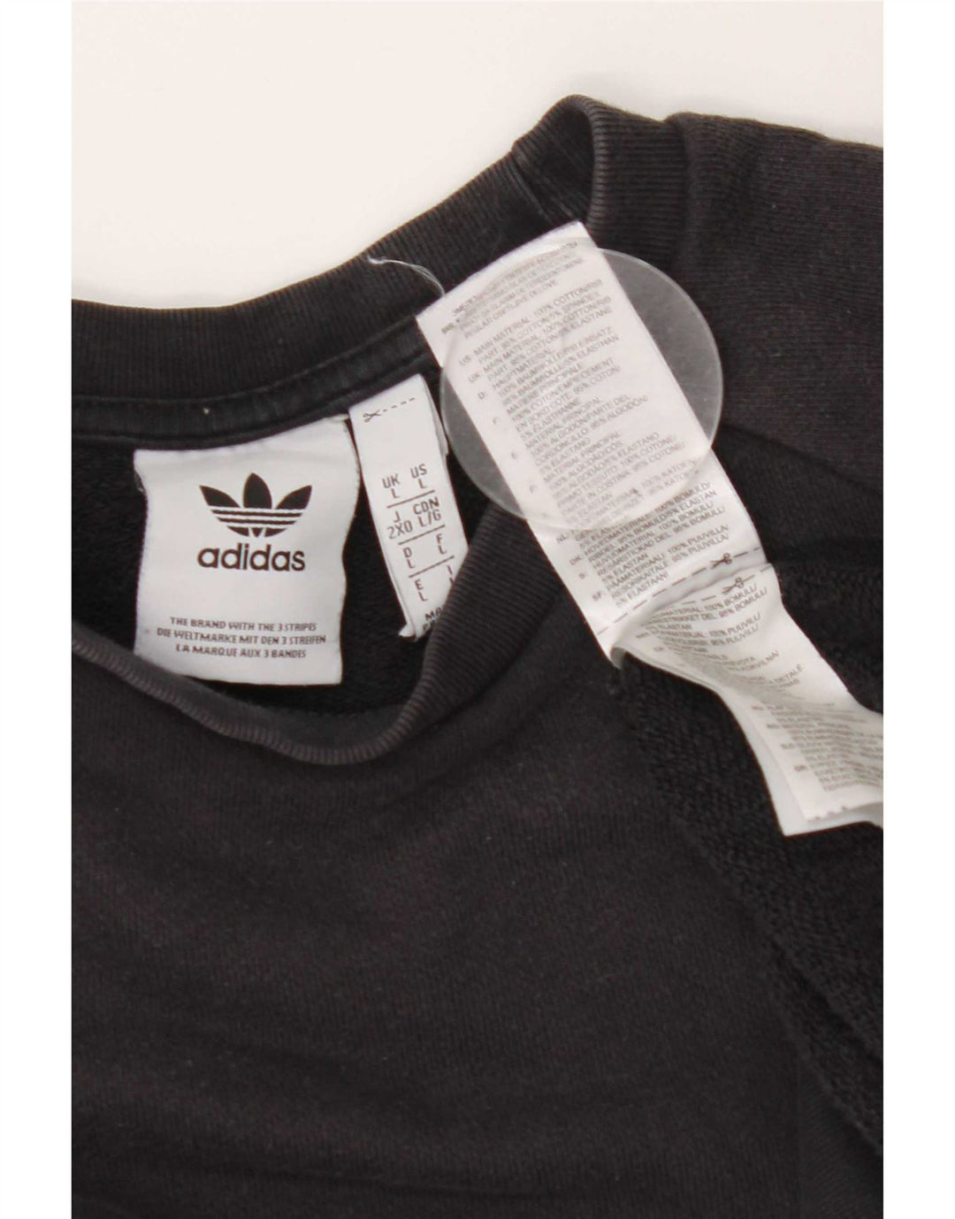 Мужской свитер Adidas, большой черный хлопковый джемпер