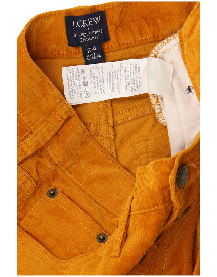 Женские вельветовые брюки скинни с высокой талией J. CREW W24 L28, коричневые, хлопковые