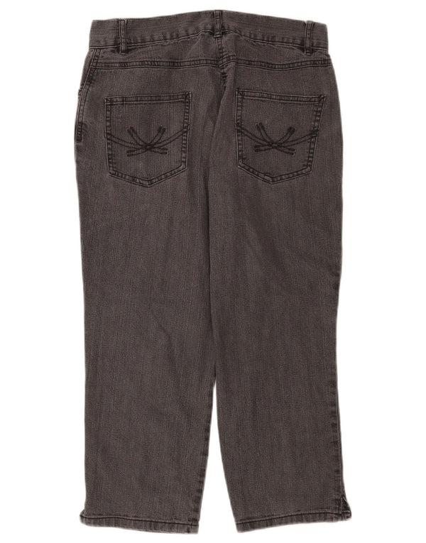 Женские джинсы-капри Marks & Spencer UK 10, маленькие W28 L21, черные, хлопковые