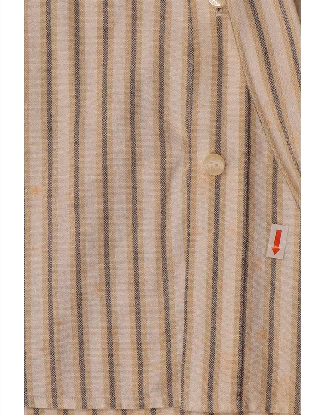 TIMBERLAND Мужская Рубашка 2XL Бежевая Полосатая Хлопок