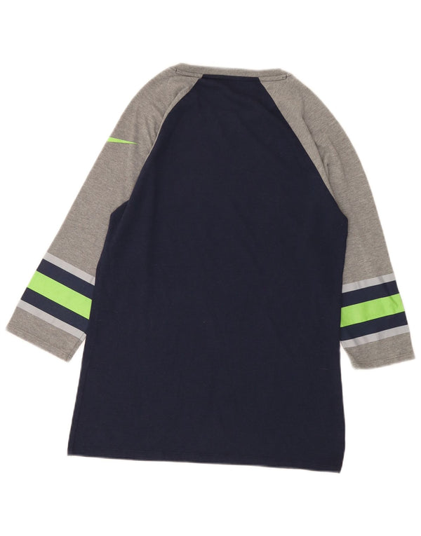 Мужские кроссовки Nike Seattle Seahawks с рисунком, рукавом 3/4, маленькие, темно-синие