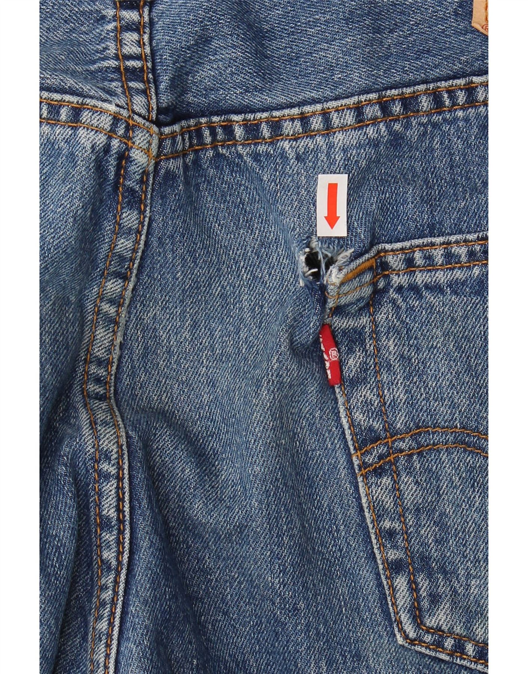 Мужские прямые джинсы Levi's 501 W36 L28 синие, хлопок