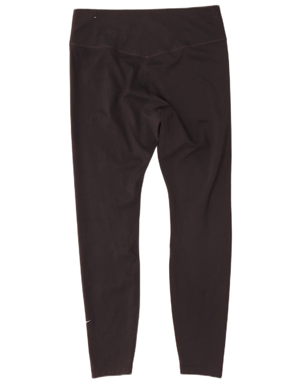 Женские леггинсы Nike Dri Fit UK 16, большие черные полиэстер