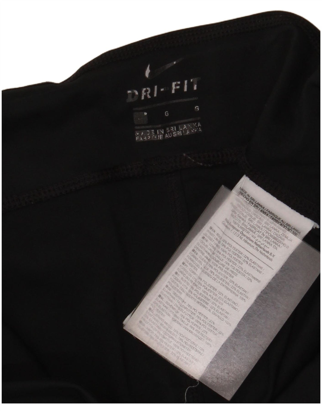 Женские леггинсы Nike Dri Fit UK 14, большие черные полиэстер