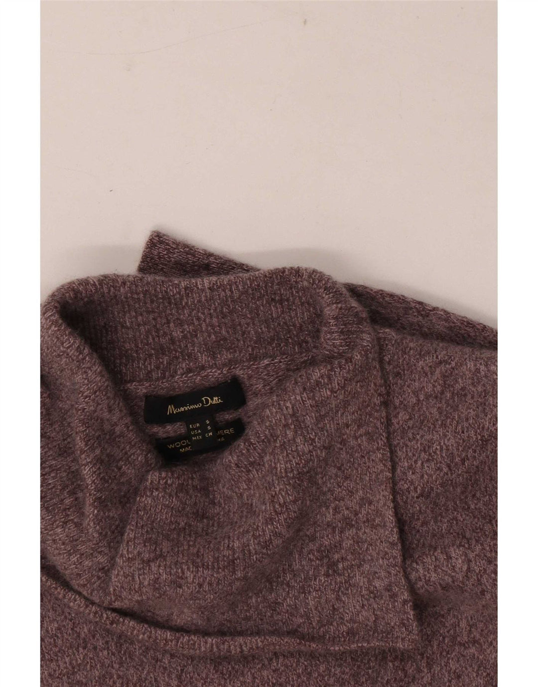 Женский джемпер с высоким воротником Massimo Dutti UK 10, маленький коричневый в крапинку
