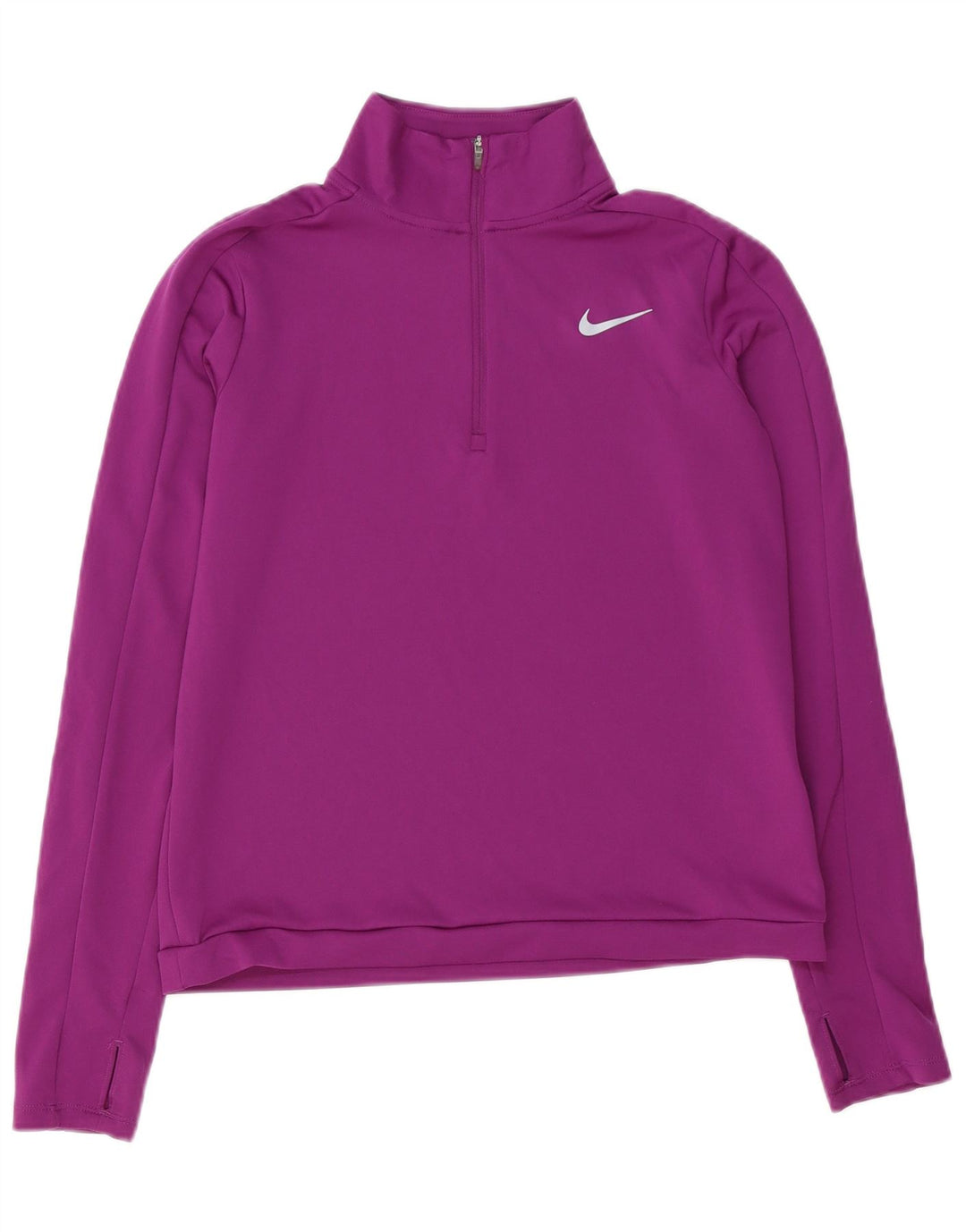Женский спортивный костюм-пуловер с воротником на молнии Nike Dri Fit UK 10, маленький фиолетовый