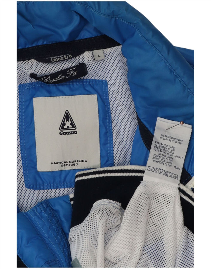 Мужская дождевик Gaastra Regular Fit с капюшоном UK 40, большой синий полиамид