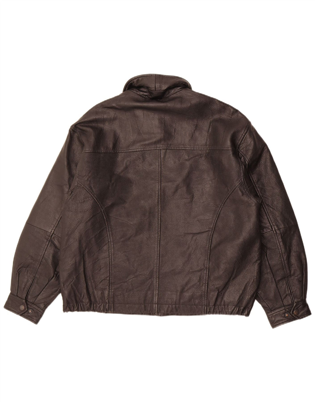 Винтажная мужская кожаная куртка UK 40, большая черная кожаная