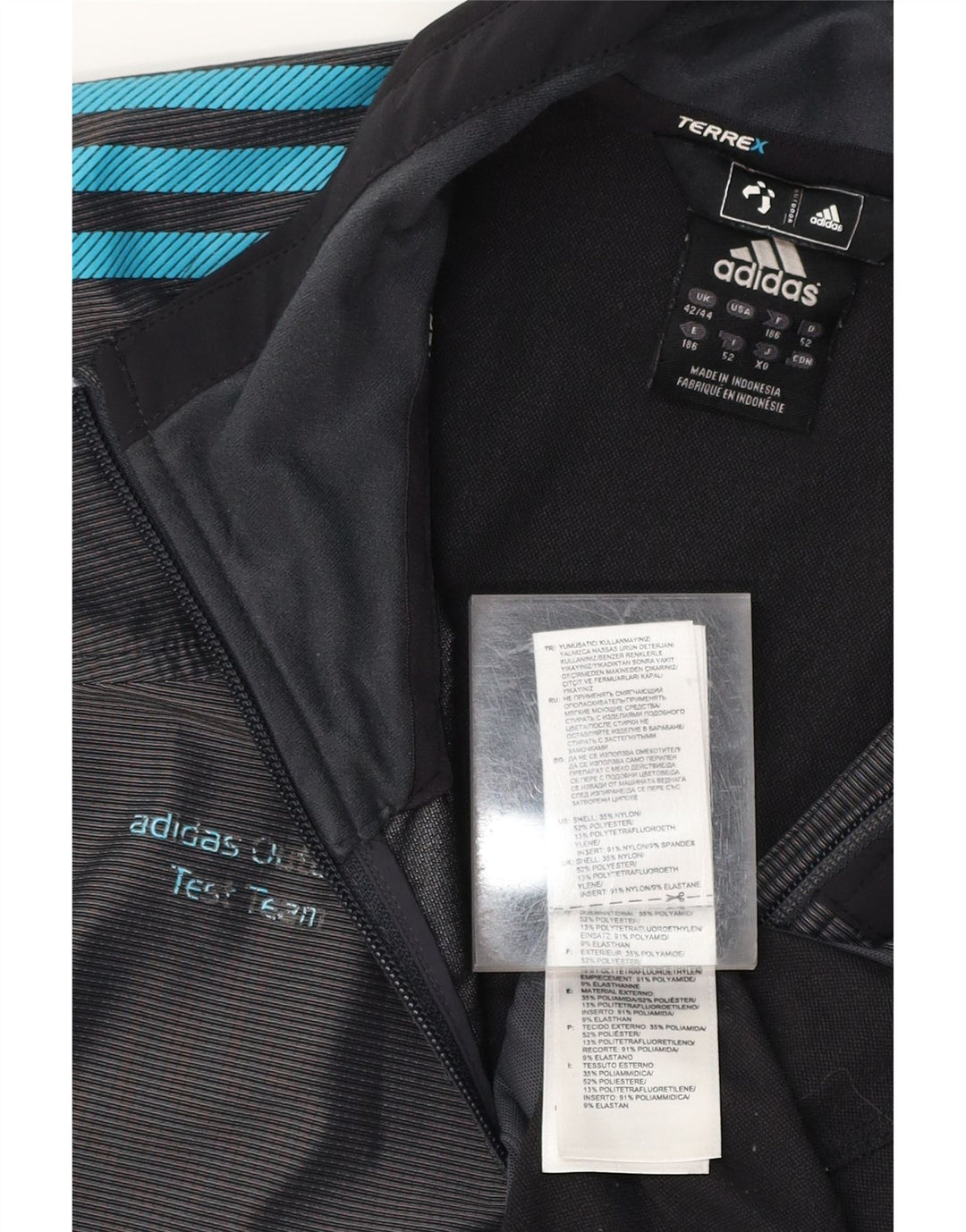 Мужская спортивная куртка ADIDAS Terrex UK 42/44, большая темно-синяя