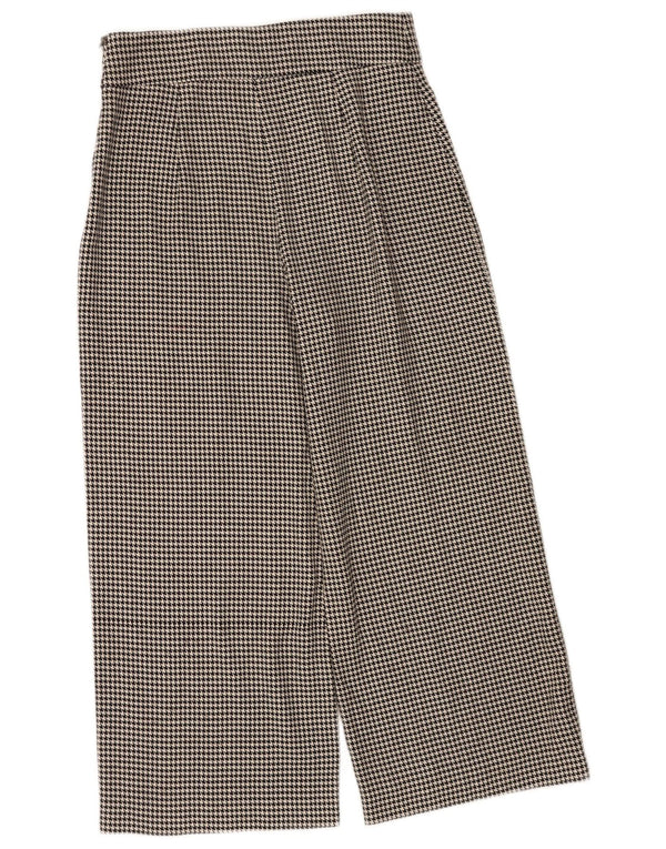 Zara Женские укороченные брюки Medium W28 L24 Черные с узором «гусиные лапки»