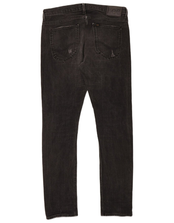 Мужские потертые узкие джинсы Lee Luke W34 L32, черный хлопок