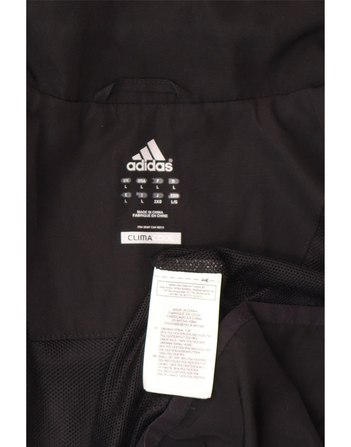 Мужская спортивная куртка Adidas Climacool, большая черная цветная блокировка