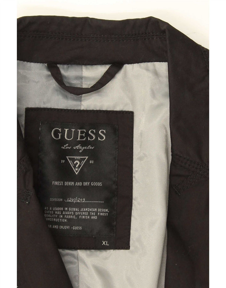 Мужской пиджак Guess на 1 пуговице UK 42 XL, черный хлопок