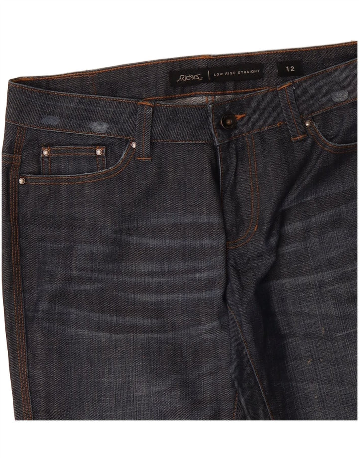 Женские прямые джинсы LEE Riders с низкой талией США 12, большие W34 L33, темно-синие