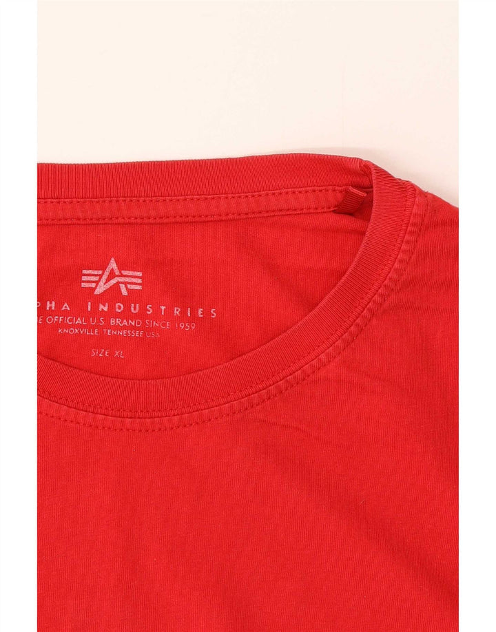 Alpha Industries Мужская футболка с рисунком Top XL Красный