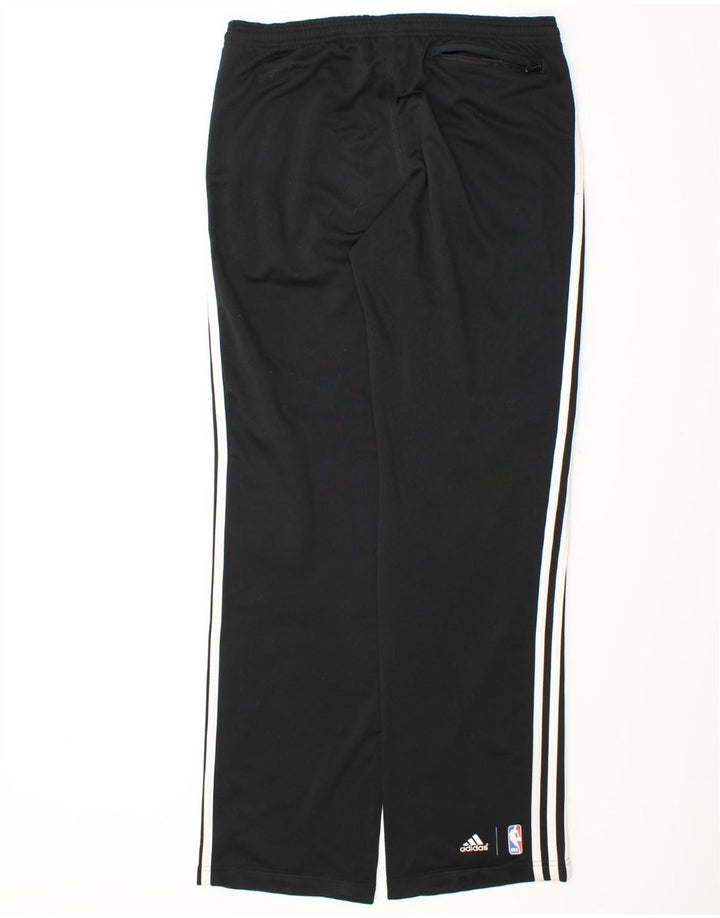 ADIDAS Boys NBA Graphic Tracksuit Trousers 15-16 Years  Black Polyester Vintage Adidas and Second-Hand Adidas from Messina Hembry 