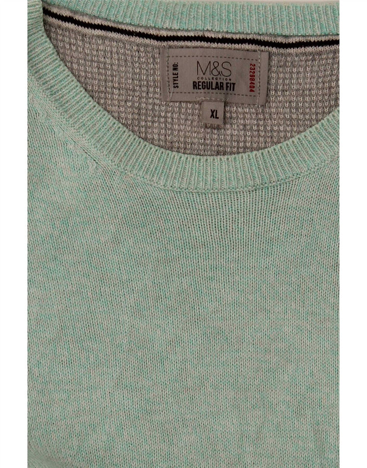 Мужской джемпер стандартного кроя с круглым вырезом Marks & Spencer XL, синий