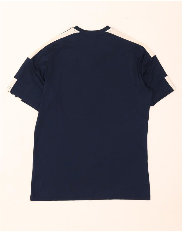 Adidas Mens Aeroready Футболка Верх Среднего Темно-Синего Полиэстера