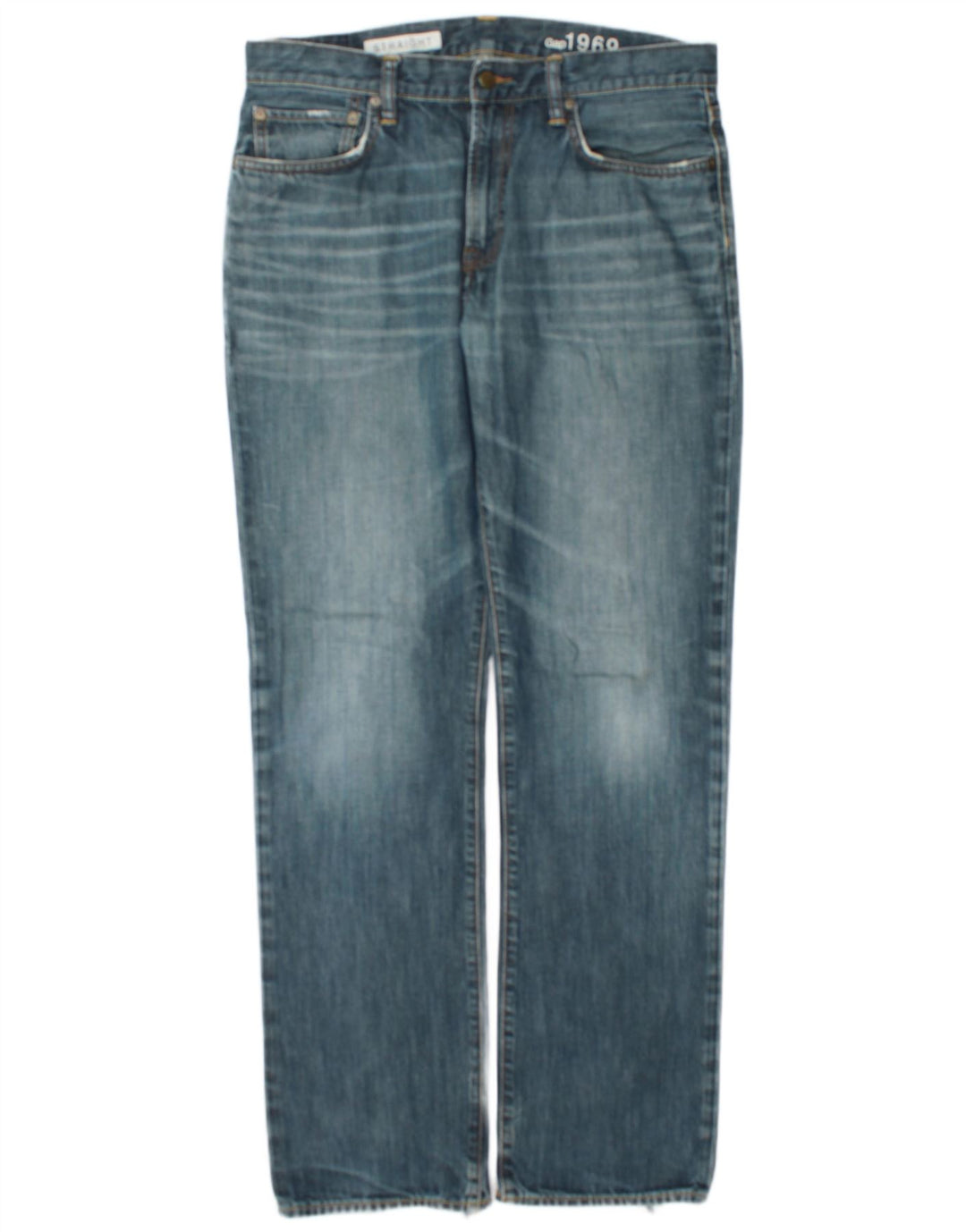 Мужские прямые джинсы Gap W34 L34 синие, хлопок