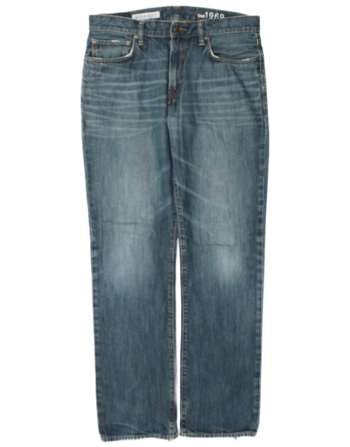 Мужские прямые джинсы Gap W34 L34 синие, хлопок