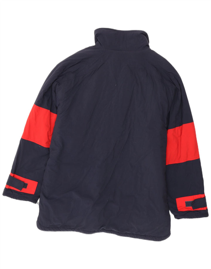 Мужская стеганая куртка Fila с графическим рисунком UK 42 XL Темно-синий с цветными блоками