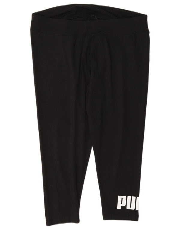 Женские капри с рисунком Puma UK 18 XL, черные хлопковые
