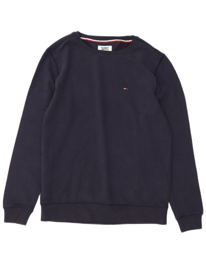 Мужской свитшот Tommy Hilfiger, большой темно-синий хлопковый джемпер