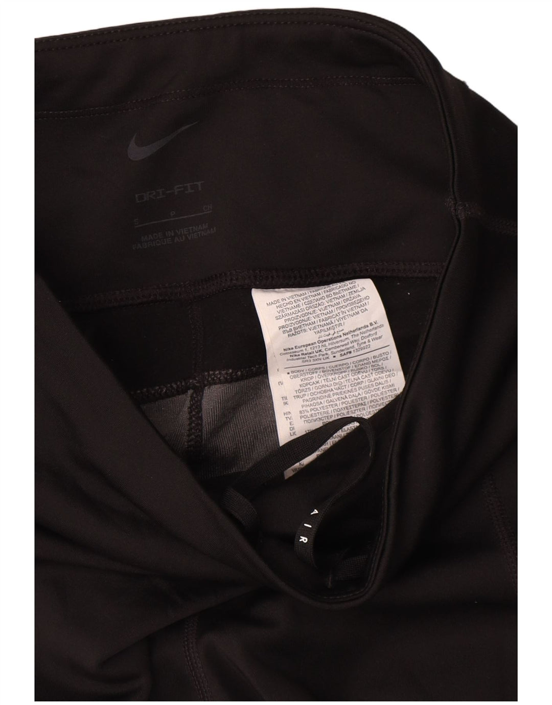 Женские леггинсы Nike Dri Fit UK 8, маленькие черные, полиэстер с цветными блоками
