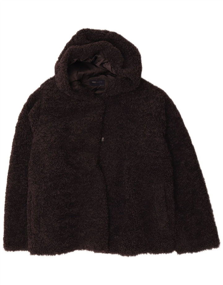Женская флисовая куртка с капюшоном Marks & Spencer UK 22 3XL Темно-синий полиэстер
