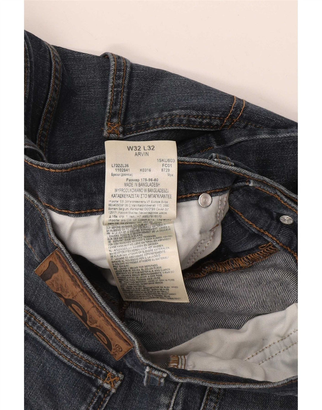 Джинсы Lee Mens Arvin Slim W32 L32 Темно-синие, хлопок