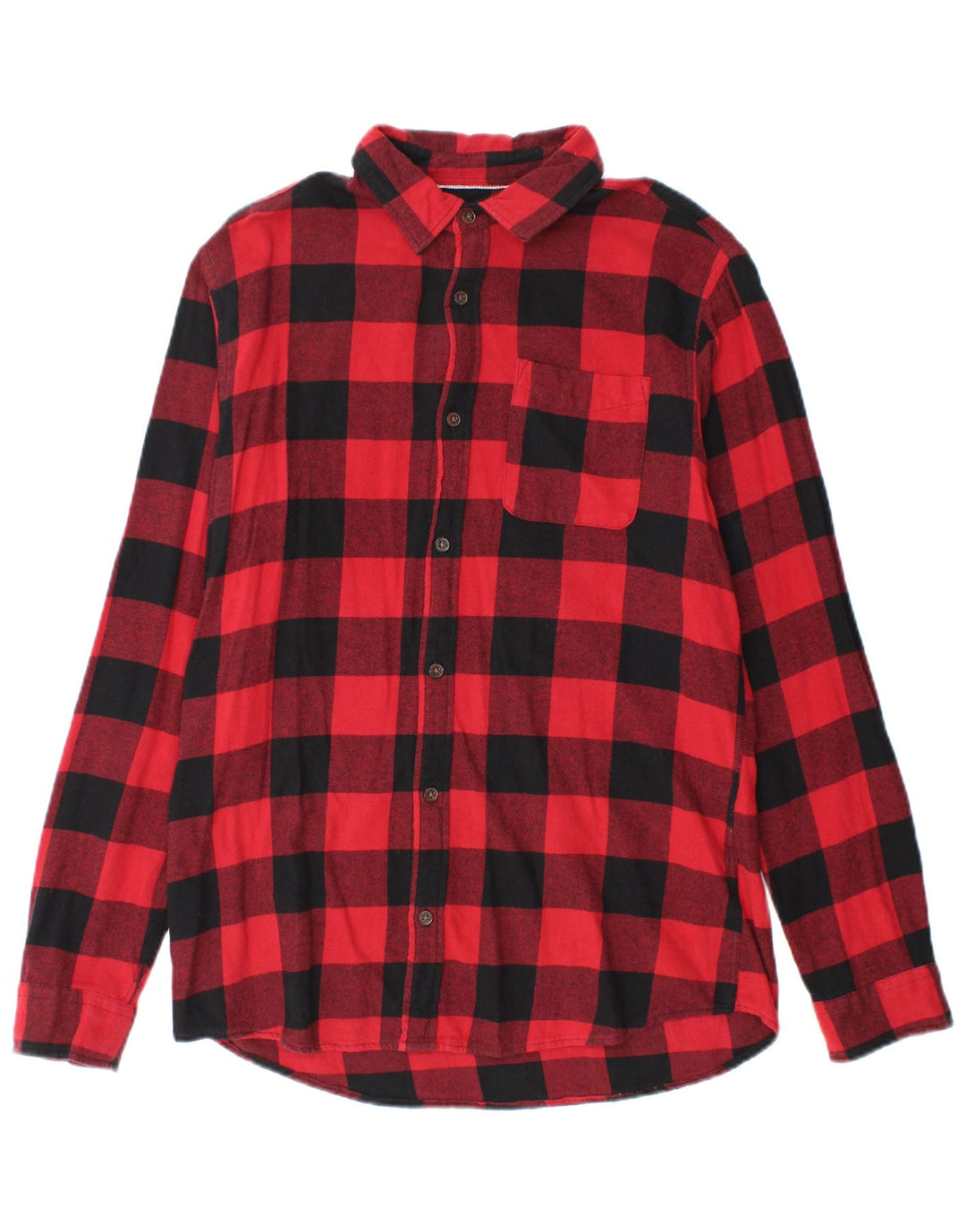 Мужская фланелевая рубашка Jack & Jones среднего красного цвета в клетку, хлопок
