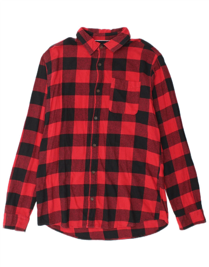 Мужская фланелевая рубашка Jack & Jones среднего красного цвета в клетку, хлопок
