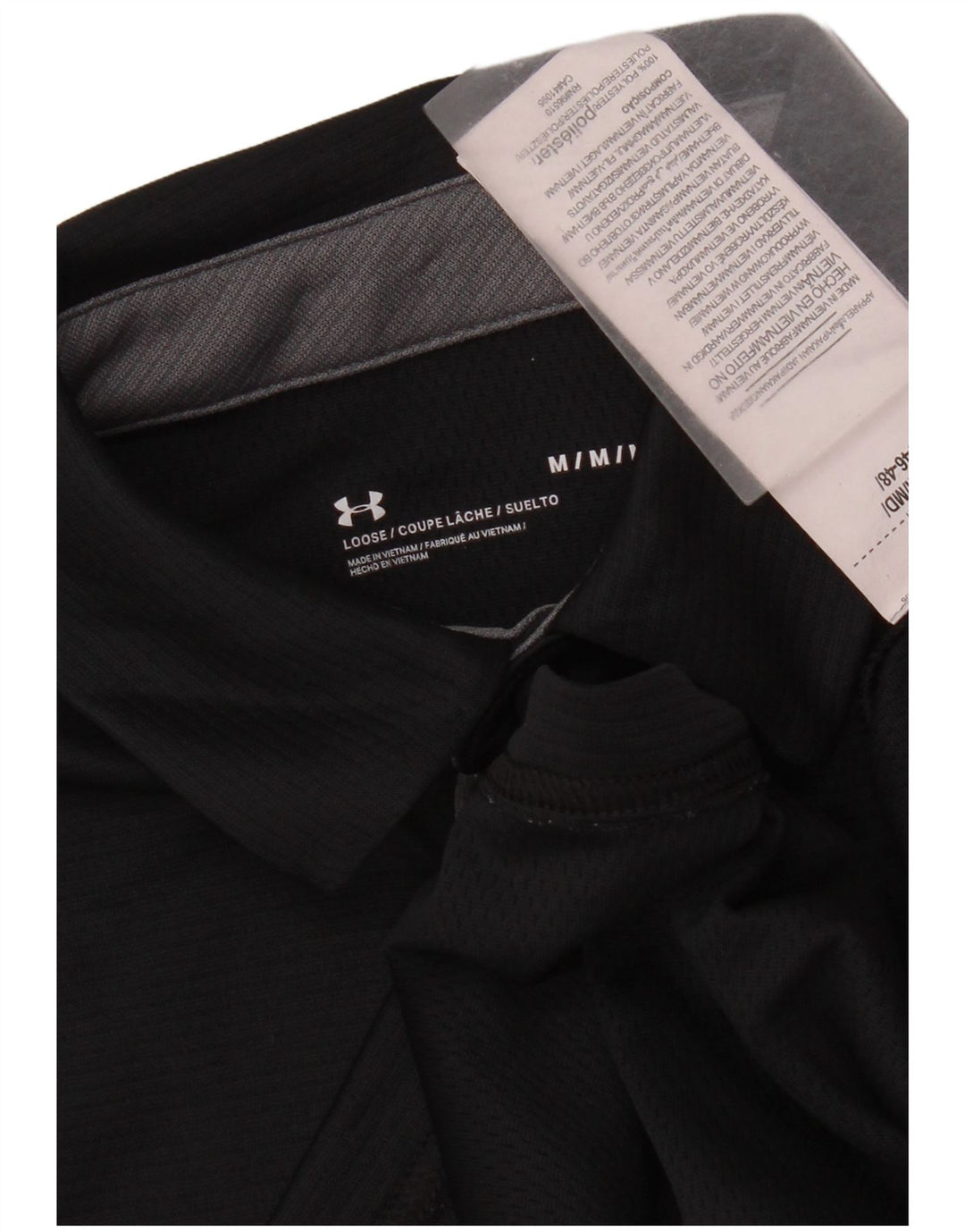 Мужская рубашка поло Under Armour, средний черный полиэстер
