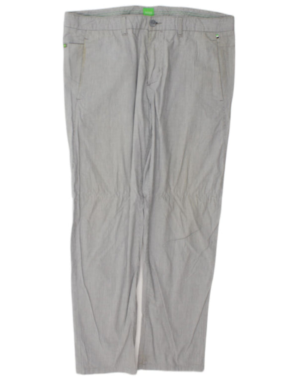 Мужские узкие брюки-чинос Hugo Boss EU 54 2XL W42 L30, хлопок в синюю полоску