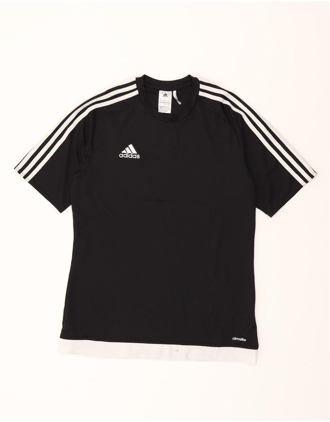 Мужская футболка ADIDAS Climalite, верх, средний черный, полиэстер с цветными блоками