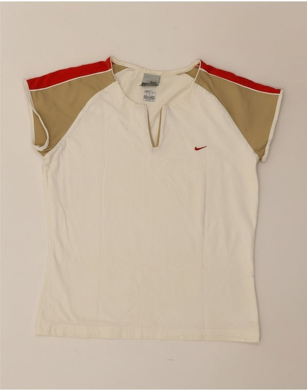 Женская футболка Nike Top UK 16/18 XL Off White Colorblock