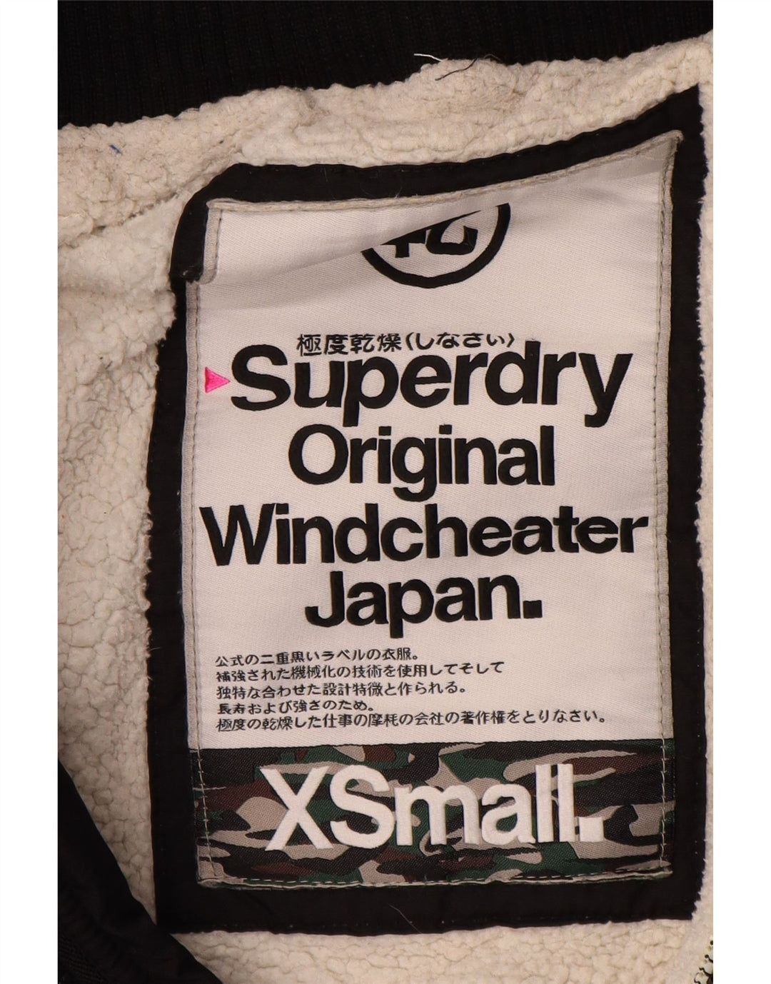 Женская ветровка с рисунком Superdry The Windcheater UK 6 XS, черная