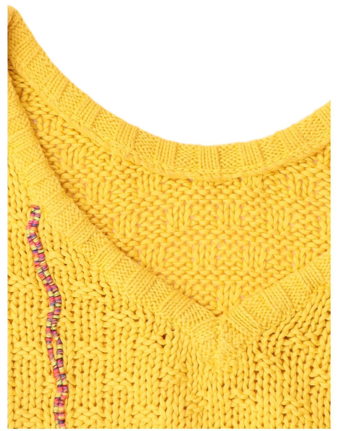 ВИНТАЖНЫЙ женский укороченный жилет с абстрактным узором, майка UK 12, средний желтый цвет